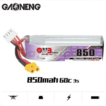 GAONENG GNB 850mAh HV 3S 60C/120C 11,4 V XT30 LiPo Батерия на Далечни разстояния Beta75X Cine Whoop Mini Micro FPV 1,6-2 инча