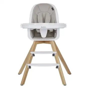 Столче за хранене Zoodle 3 в 1, модерен дизайн, светло сиво (образец № 254)