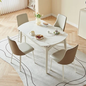 Съвременните сгъваеми маси за кухни със скандинавски дизайн, маси за дневна, кръгли, луксозно обзавеждане за дома Tavolo Pranzo SR50DT