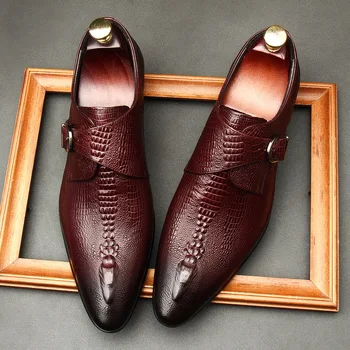 Нови мъжки модел обувки zapatos de vestir hombre elegante hommes chaussure от естествена кожа