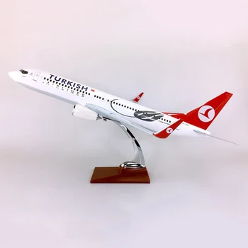 47 СМ, 1:120 737 B737 модел на турската авиокомпания Turkey airline с база от сплав самолет коллекционный дисплей украшение колекция играчки