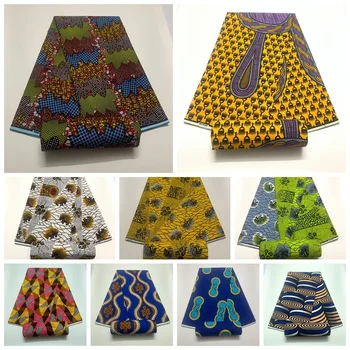 африканска плат с восъчен принтом, памук 2023, висококачествен плат Анкара, африка истински восъчни разпечатки за шивашки рокли, материал 100% памук
